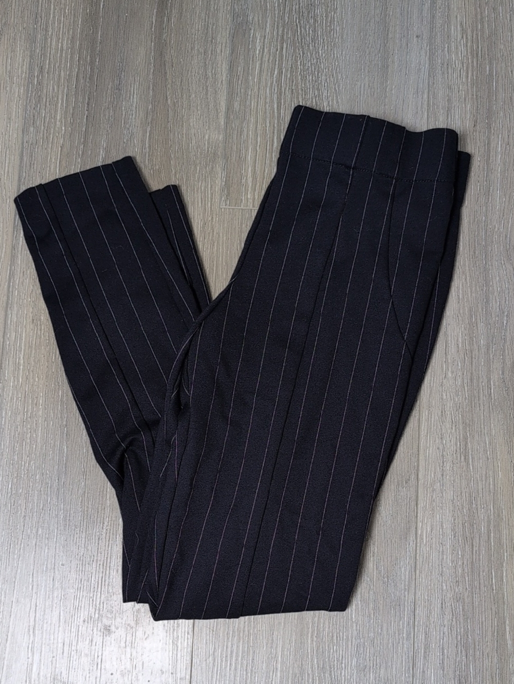 Jones & CO New York Navy Blue Pinstripe Dress Trousers